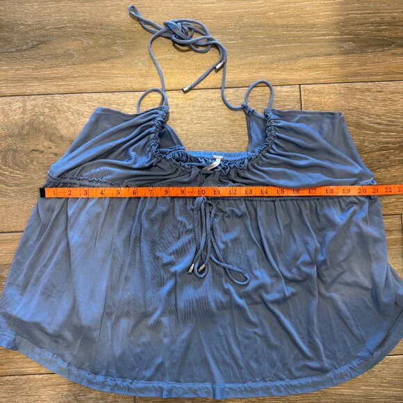 Free People antique blue Sundrop hippie boho whimsical tank size medium - Picture 4 of 8